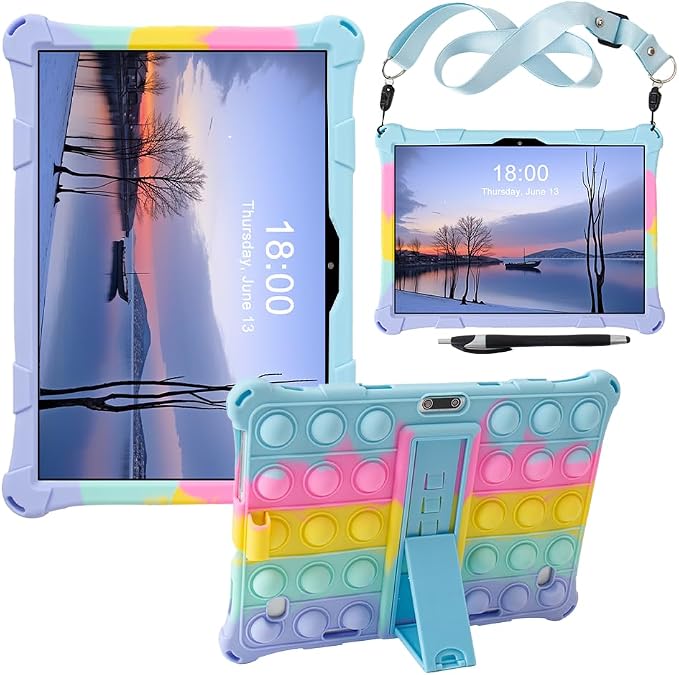 Case for Dragon Touch Notepad K10 10-inch Universal Tablet Case Multi-Functional Protective Cover for ZZB ZB10/PRITOM Touch10 Tablet(Black)