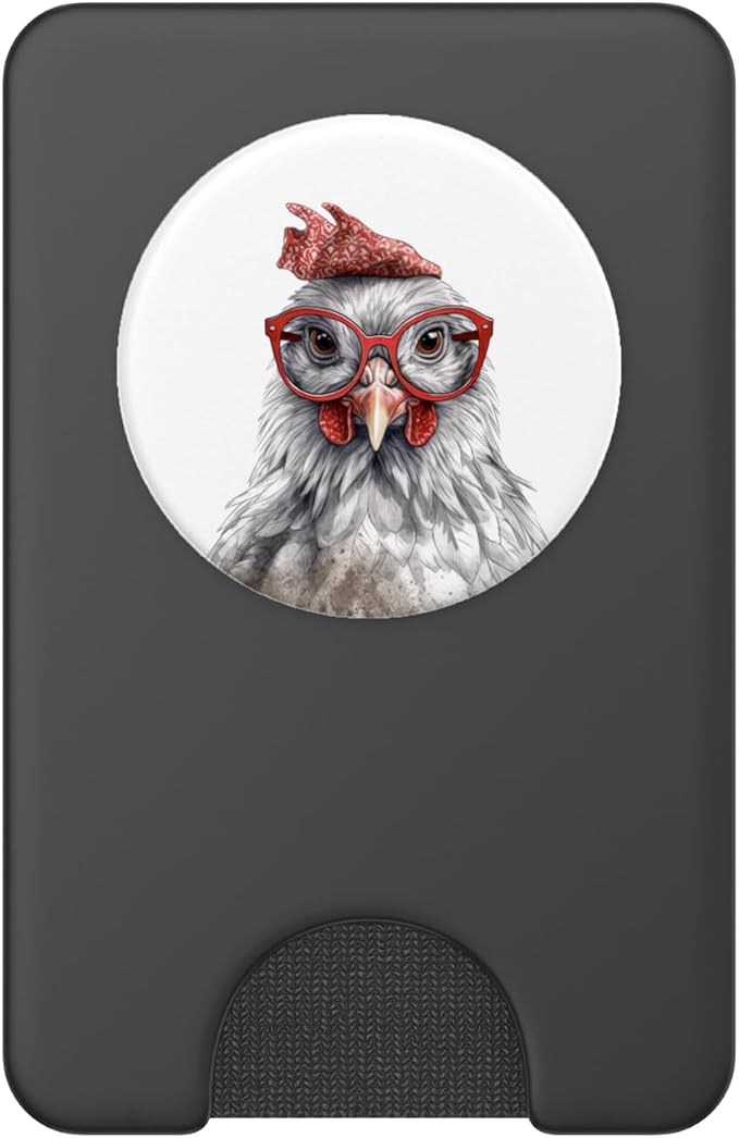 Funny Chicken Hen Wearing Sunglasses Farmer Chicken Lover PopSockets PopGrip for MagSafe