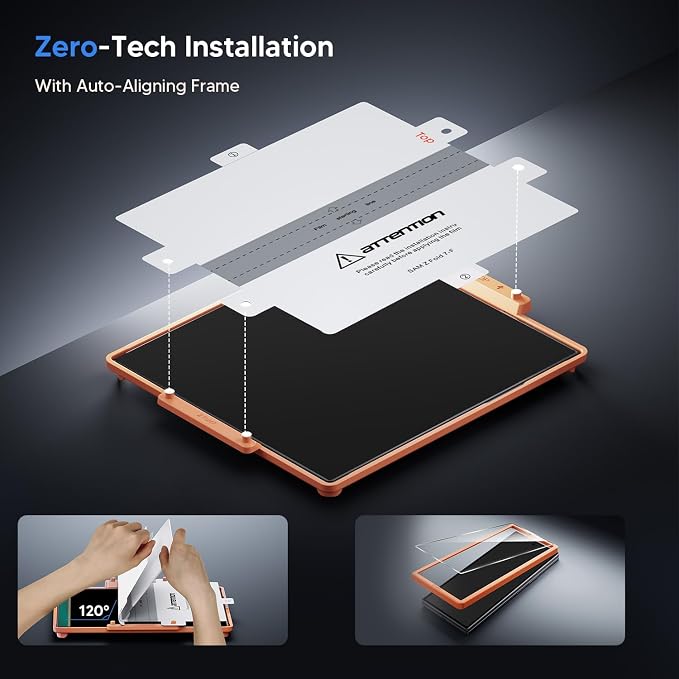Hoerrye for Samsung Galaxy Z Fold 7 30° Privacy Screen Protector - [with Auto Align Frame Accessories] [2 Pack Inside Flexible TPU Film + 2 Pack Front Tempered Glass] No CreasesNo Bubbles | Auto Alig