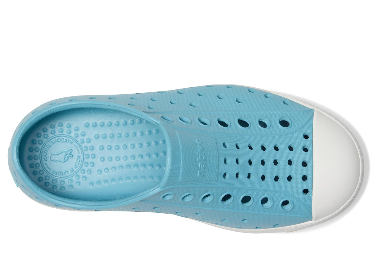 Native Shoes Unisex-Kids Jefferson Sneakers, Flux Blue/Shell White, 9 Toddler