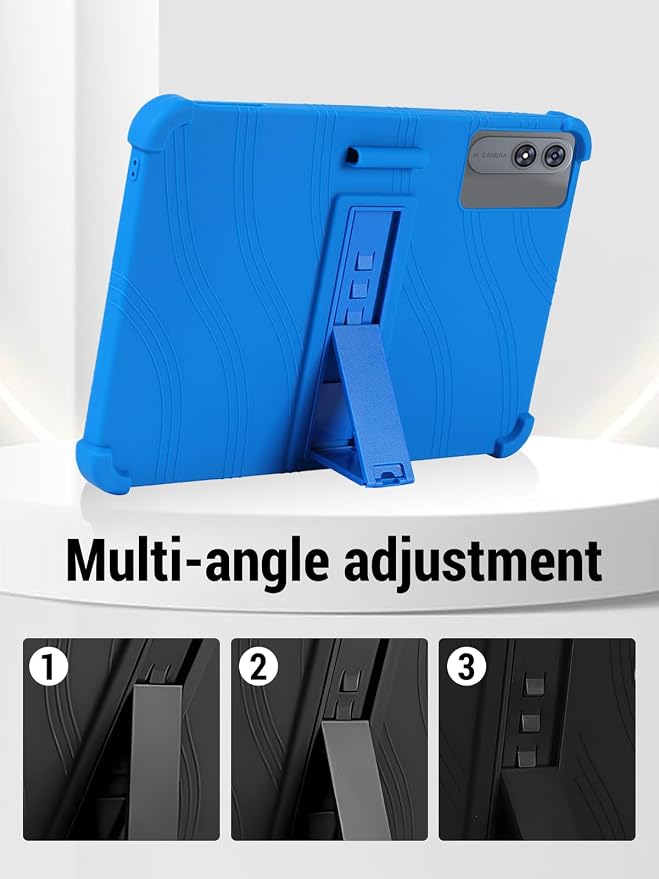 for TABWEE T60 Pro (13.4 Inch) Android 16 Tablet Protective case Shockproof Lightweight Silicone Protective Cover with Stand Child-Friendly Protection Easy to Clean Design Black.