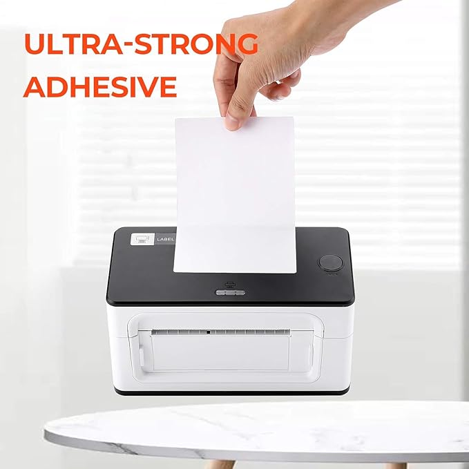 MUNBYN 130B Bluetooth Thermal Label Printer+Thermal Direct Shipping Label (Pack of 500 4x6 Fan-Fold Labels)