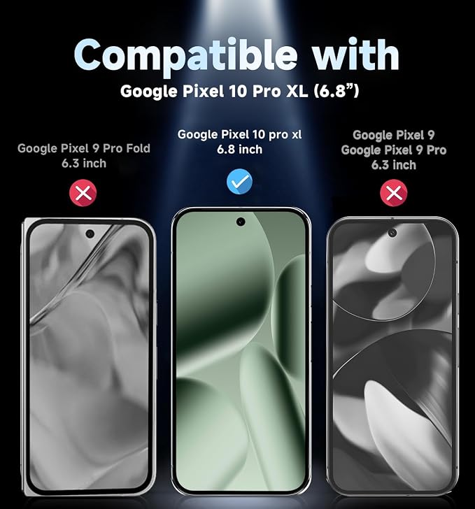 MAGIC JOHN 2 Pack for Google Pixel Google Pixel 10 Pro XL Tempered Glass Screen Protector Auto Dust-Elimination Bubble Free HD Clear Easy Installation