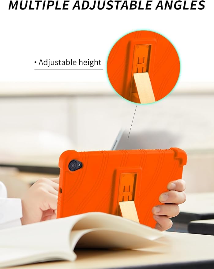 Case for Callsky-Tab Ctab 8 Android Tablet 8 Inch，WUNIAK Shock Proof Lightweight Stand Rubber Shell Protective CoverKids Friendly Soft Silicone Adjustable Stand CoverBlack