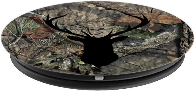 Brown Camouflage Black Deer Buck Hunting PopSockets Adhesive PopGrip