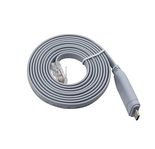 FTDI Chip Console Cable - USB Male to RJ45 Male 10FT (3m) for PCs Laptops Router and More