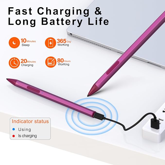 ASUS Stylus Pen for Transformer/Vivobook Flip/Notebook Touchscreen Laptop/Tablet - Rechargeable 4096 Pressure Sensitivity Microsoft MPP Protocol Black