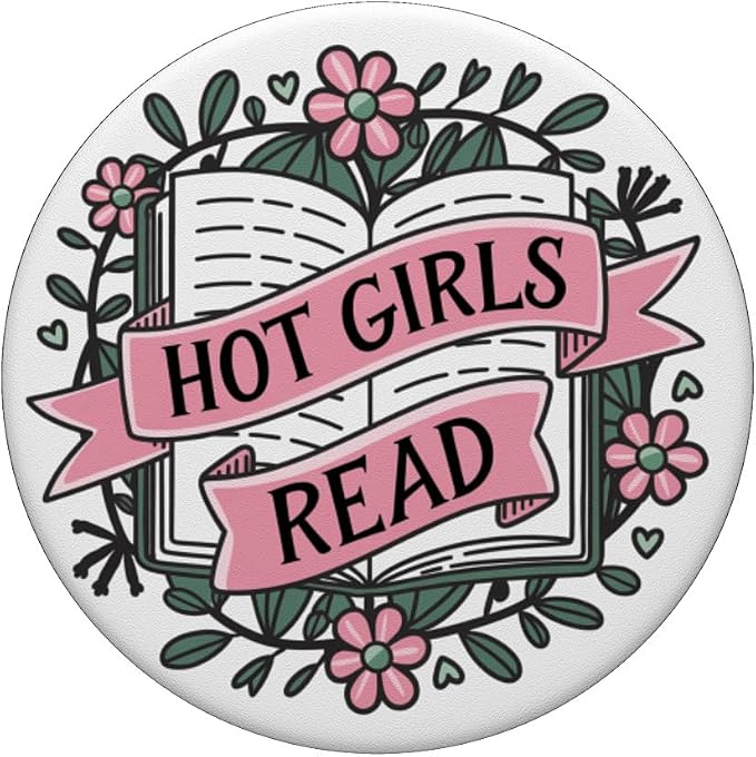 Reading Hot Girls Read Books Bookish Funny Book Themed PopSockets PopWallet for MagSafe