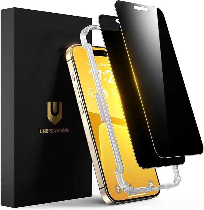 UNBREAKcable 2 Pack Privacy Screen Protector for iPhone 11 Pro Max/Xs Max Shatterproof Tempered Glass [True 28°Anti Spy] [9H Hardness] [Easy Installation] Protector for Apple 6.5
