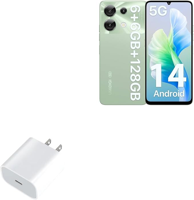 BoxWave Charger Compatible with Umidigi G9 5G - PD GAN miniCube (30W) 30W Tiny PD GAN Type-C Wall Charger - Winter White