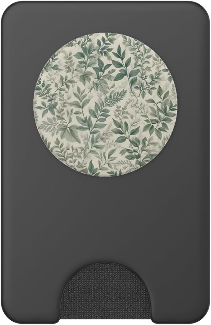 Sage Garden Green Floral Leaves PopSockets PopGrip for MagSafe