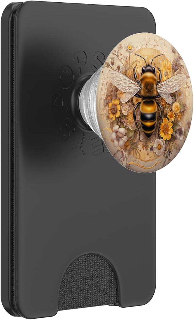 Floral Bee Watercolor Boho Style PopSockets PopGrip for MagSafe