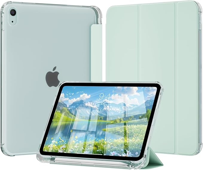 Shockproof Translucent Case with Pencil Holder for iPad Air 11/10.9 4th-8th