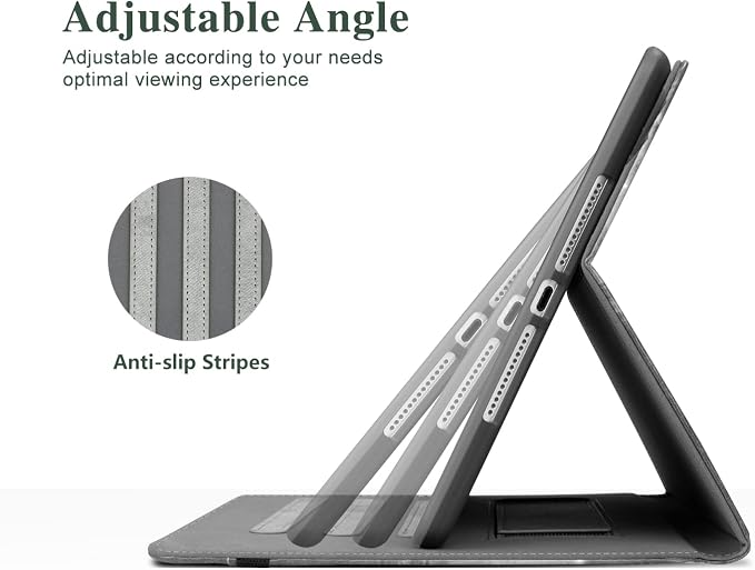 Vimorco for iPad 9th/8th/7th Generation Case 10.2-inch Pencil Holder/Pocket | for iPad Air 3rd Generation Case 10.5-inch for iPad Pro 10.5 Inch Cases Hand Strap Adjustable Angle Beach Path Scenery