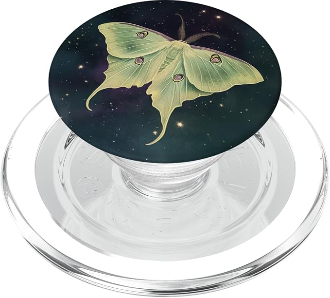 Luna Moth Green Moth Gothic Nature Whimsical Butterfly PopSockets PopWallet for MagSafe