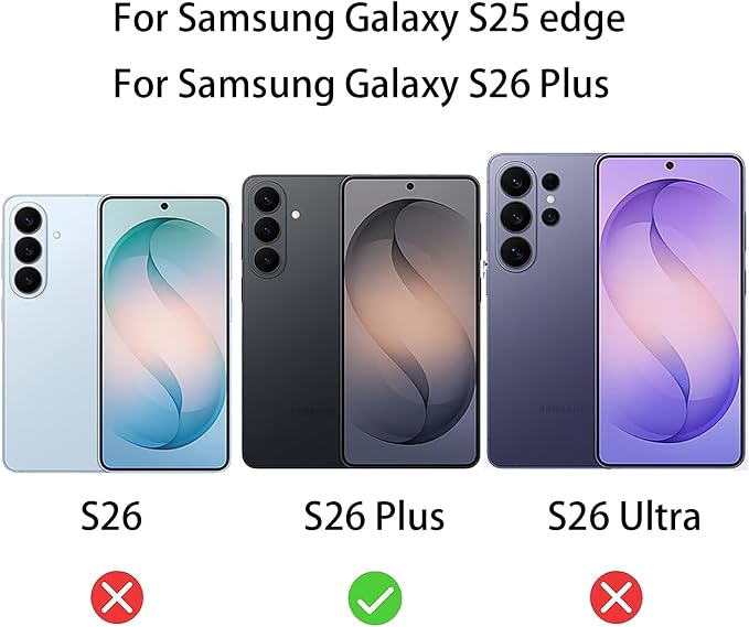 2 Pack Anti-Blue Privacy Screen Protector for Samsung Galaxy S25 edge / S26 Plus Anti-Spy Soft Gradient Film Support Finger Unlock 6.7 inch