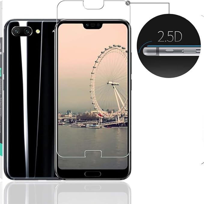 Ibywind Screen Protector for Honor 10 2 Pack+1 Back Film9H Tempered GlassHD ClearScratch ResistantBubble FreeEasy InstallFingerprint Compatible