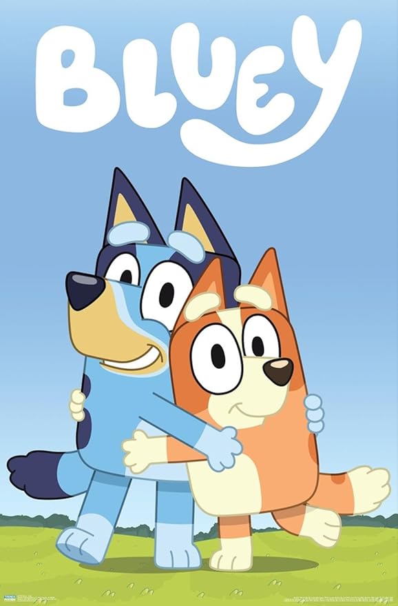 Bluey - Hug Wall Poster, 19L" x 13W", Premium Unframed Version