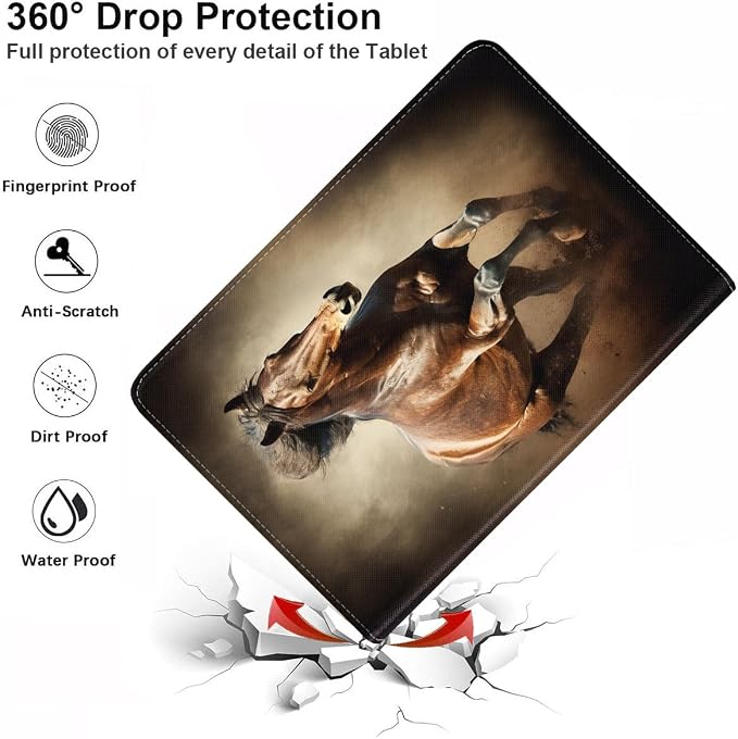 Case for Samsung Galaxy Tab S10 Lite/ S10 FE/ S9 FE 5G 10.9 Inch/ S9 11 Inch - Slim PU Leather Folding Stand Folio Cover with Auto Sleep/Wake - African American Girl