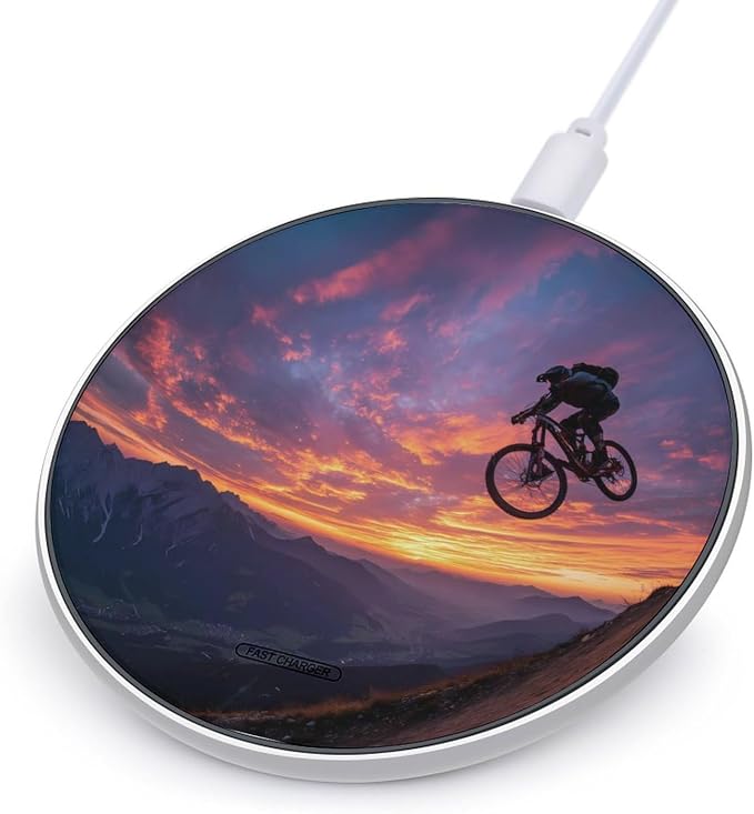 Bicycle Rider Mountain Bike Wireless Charger Portable Charging Pad | LightweightAll Smartphone