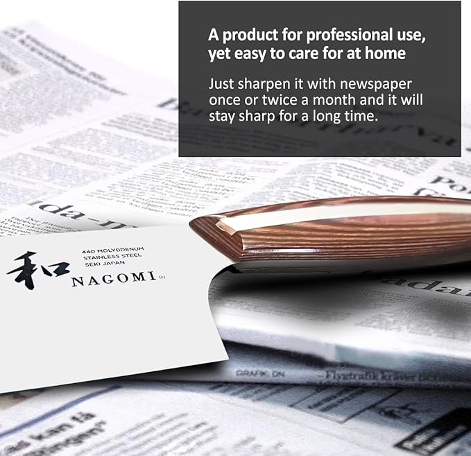 [NAGOMI] 7-Inch All-Purpose Knife for Meat, Fish, Vegetables | Professional-Quality Japanese SANTOKU Kitchen Knife with Ergonomic Handle | Stainless Steel Ultra Sharp | Gift Box