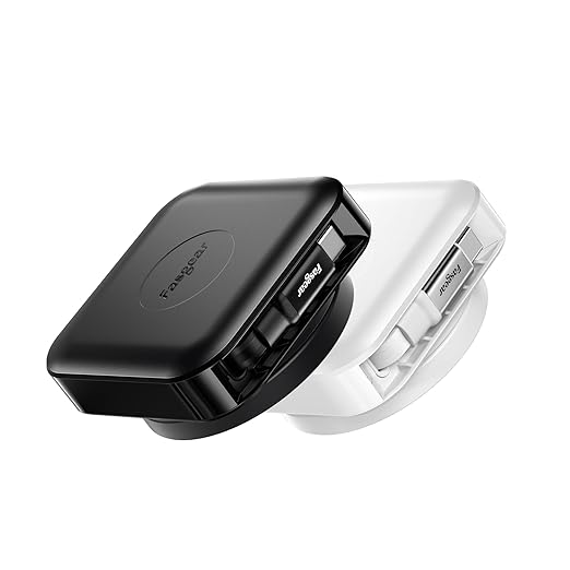 Fasgear Retractable USB C Cable Desk Mount 2 Pack 4.6ft Black | 60W PD/PPS Fast Charging 360° Rotatable Flat Cable USB C 2.0 Type C Cable i-Phone 17 16 15 Pro/i-Pad/Mac-Book/Sam-sung