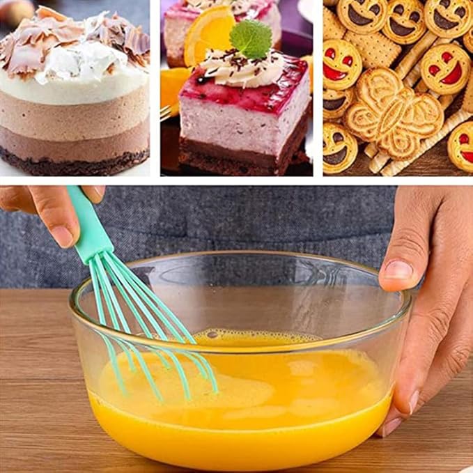 Nalegtocw Silicone Whisk,6.7in Small Whisk,Set of 12