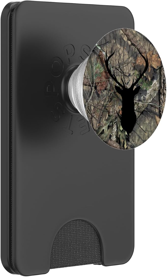 Brown Camouflage Black Deer Buck Hunting PopSockets Adhesive PopGrip