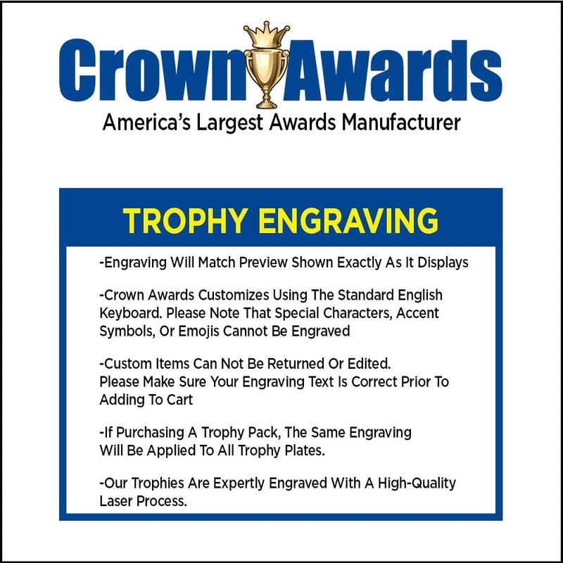 Crown Awards 6" Gold Glitter Star Rocket Trophies - Custom Star Trophy Award