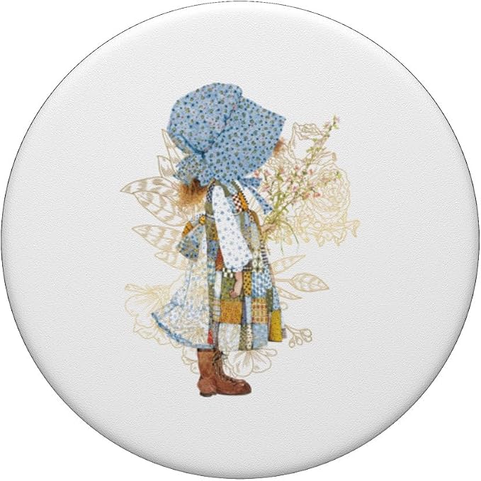 Holly Hobbie Classic Hat and Flowers PopSockets Adhesive PopGrip