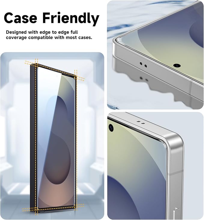 MAGIC JOHN 2 Pack for Samsung Galaxy S25 Ultra Tempered Glass Screen Protector Bubble Free Easy Installation Auto Dust-Elimination