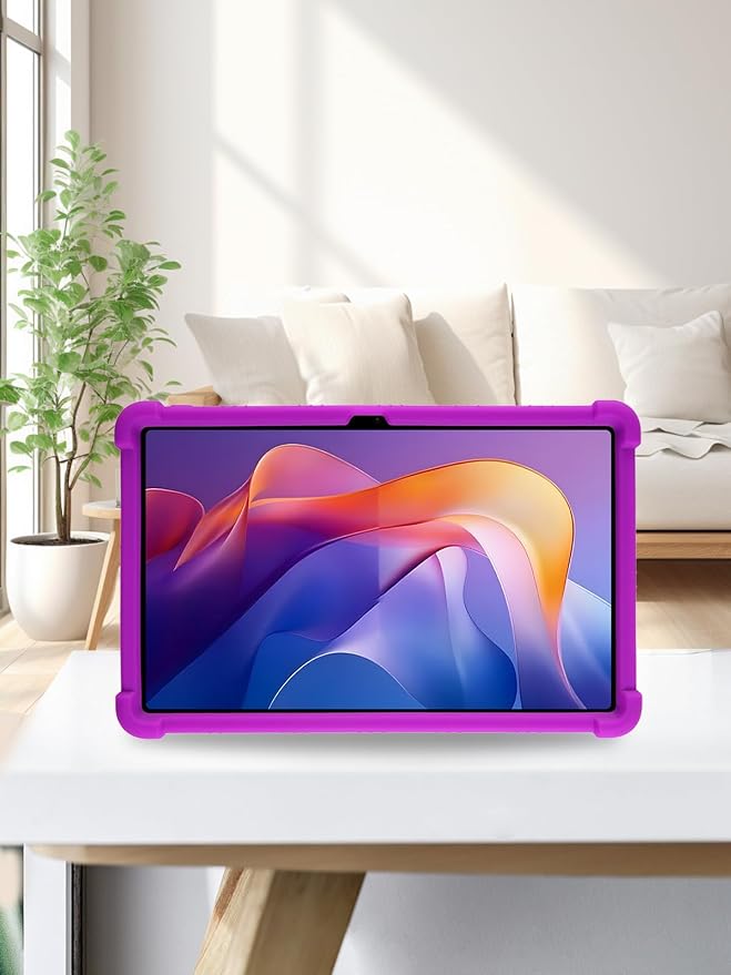 for Xiaomi Redmi Pad 2 Tablet 11 inch Tablet CaseBOVUGAC Soft Silicone Adjustable Stand Shockproof Kids Friendly for Redmi Pad 2 11 Tablet(Black)