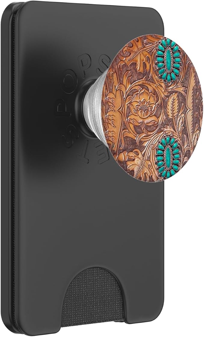 Rustic Turquoise Brown Cowboy Tribal Western Country PopSockets Adhesive PopGrip
