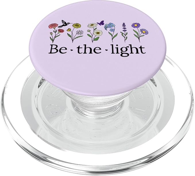 Be the Light Purple Christian Faith Bible Verse Matthew 5:14 PopSockets PopGrip for MagSafe