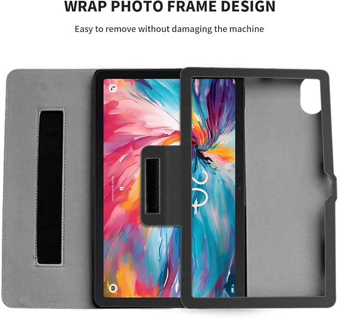 for TCL TAB 10 NXTPAPER 5G 10.4 Inch Tablet CasePU Leather Slim Cover Soft Back Shell Folding Multi-Viewing Angles Stand for TCL TAB 10 NXTPAPER 5G 10.4 Inch Model 9199S Tablet (Black)