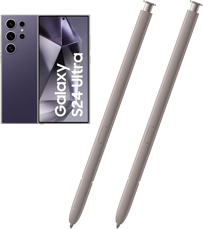 2 Pack Galaxy S24 Ultra S Pen Replacement Compatible with Samsung Galaxy S24 UltraS24 Stylus Pen for Galaxy S24 Ultra Touch S PenUS VersionNoBluetooth(Dark Gray)