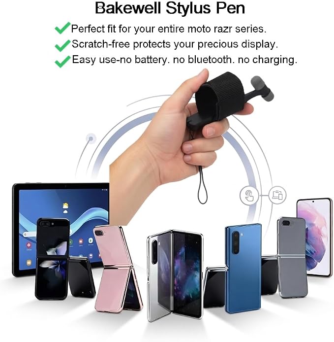 Stylus for Moto Razr 60/50/40 Ultra Bakewell Anti-Scratch Touch Pen (2019-2025)