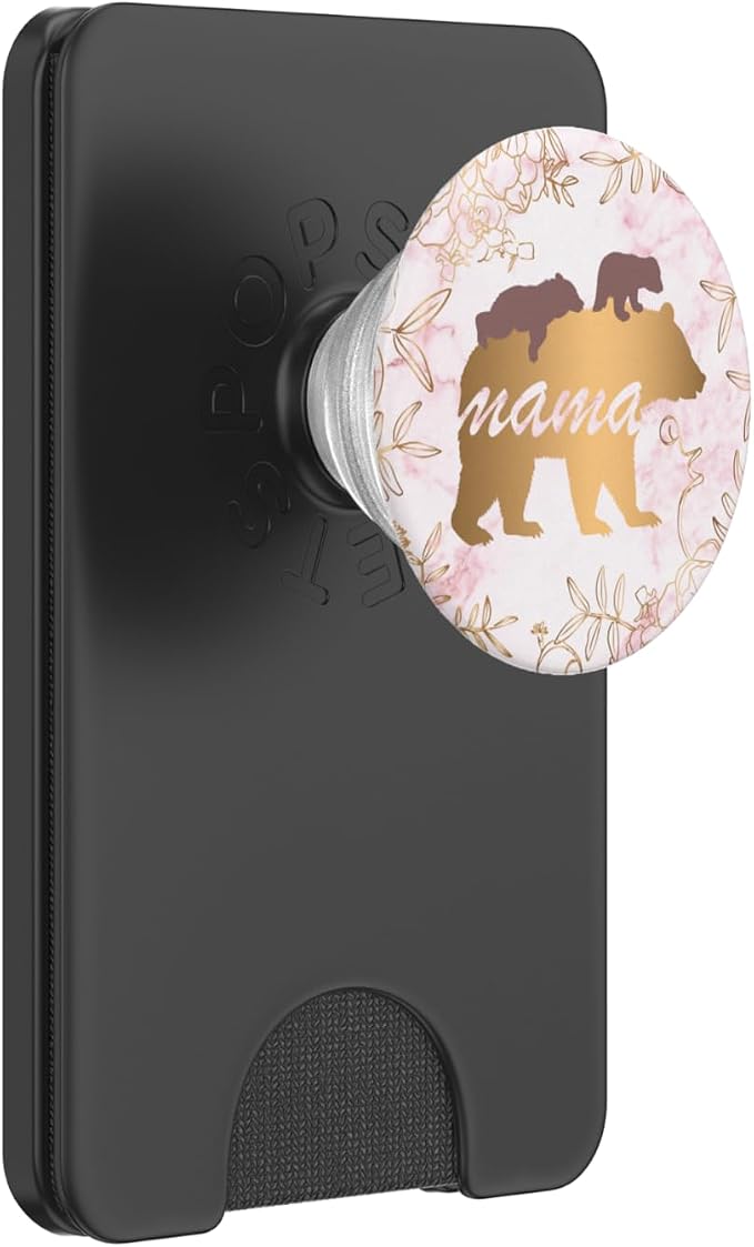 Mama Bear 2 Cubs Women Cell Phone Accessory PopSockets Adhesive PopGrip