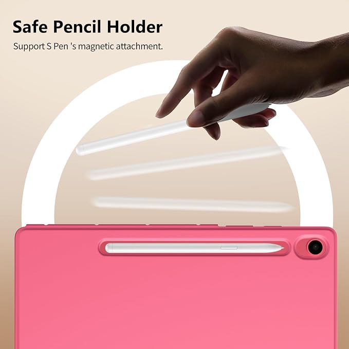 TiMOVO Magnetic Case for Samsung Galaxy Tab S10 Lite 10.9'' 2025 Melon Red | Fit for SM-X400/X406 Strong Magnetically Attached Smart Lightweight Stand Cover Support Auto Wake/Sleep
