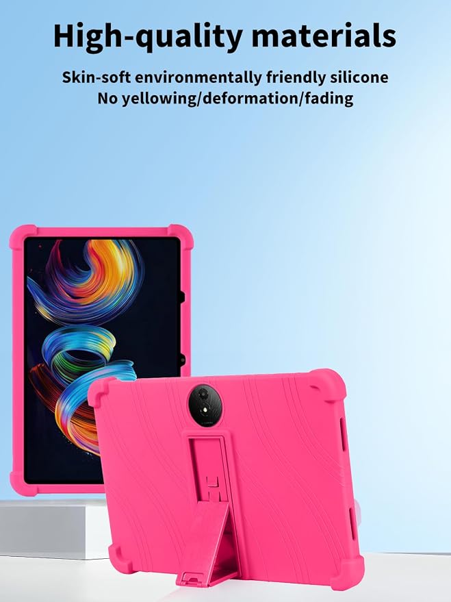Case for TCL NXTPAPER 11 Plus Tablet 11.5inchNOUKAJU Tablet Protection CaseAdjustable BracketSoft SiliconeSilicone Protection Cover for TCL NXTPAPER 11 Plus(Blue)