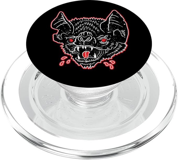 Creepy Spooky Halloween Vampire Bat Blood Black PopSockets Standard PopGrip