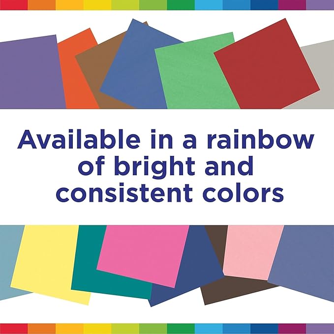 SunWorks® Construction Paper, Bright White, 12" x 18", 50 Sheets Per Pack, 5 Packs