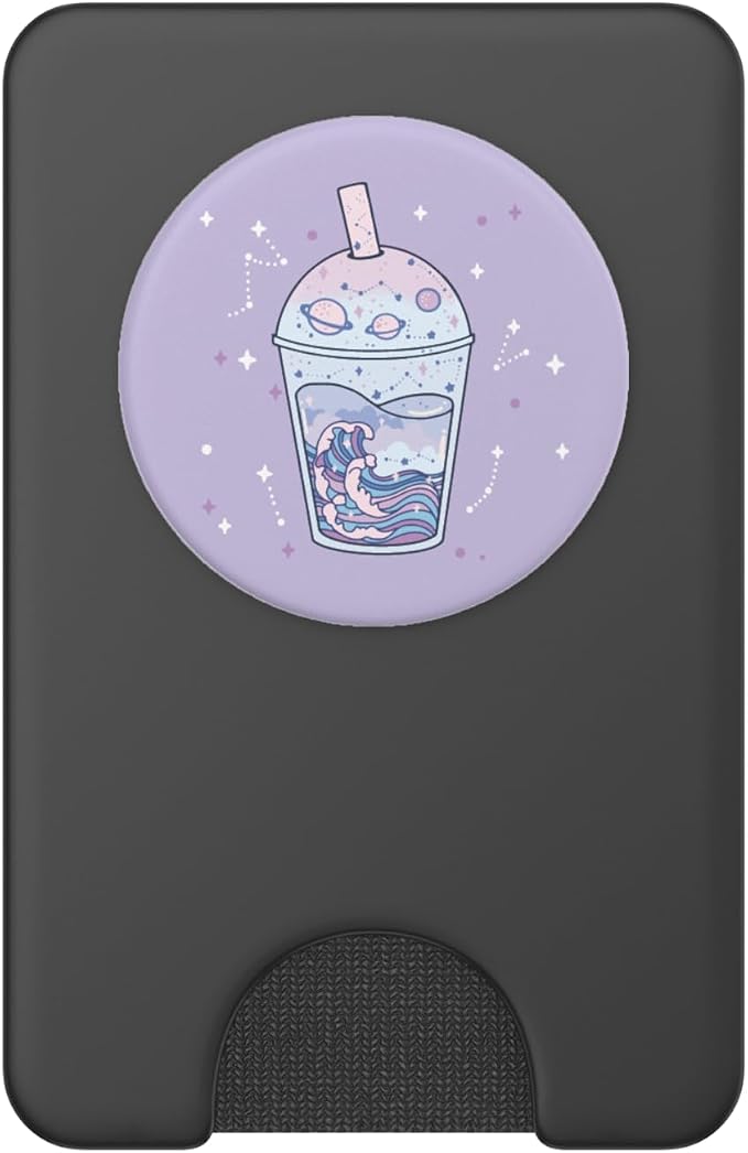Kawaii Aesthetic Cute Boba Milk Tea Lover Japanese Waves Art PopSockets Adhesive PopGrip