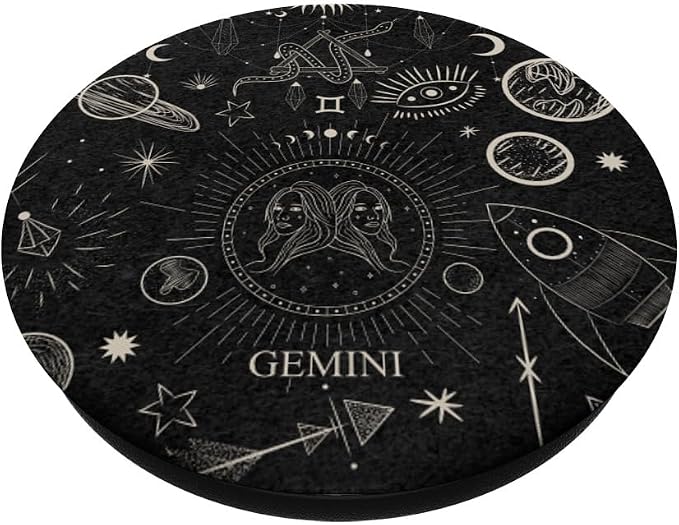Galaxy Zodiac Sign Astrological Celestial Aesthetic Gemini PopSockets Adhesive PopGrip