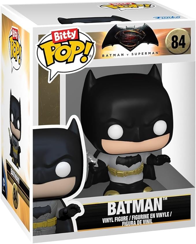 Funko Bitty POP! Batman 85th - Freeze, 4-Pack and A Surprise Mystery Mini Figure - 0.9 Inch (2.2 Cm) - DC Comics Collectable - Stackable Display Shelf Included - Gift Idea - Party Bags Stocking