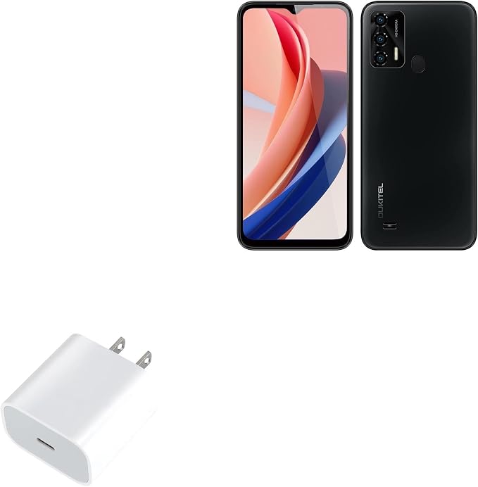 BoxWave Charger Compatible with Oukitel C31 Pro - PD GAN miniCube (30W) 30W Tiny PD GAN Type-C Wall Charger - Winter White