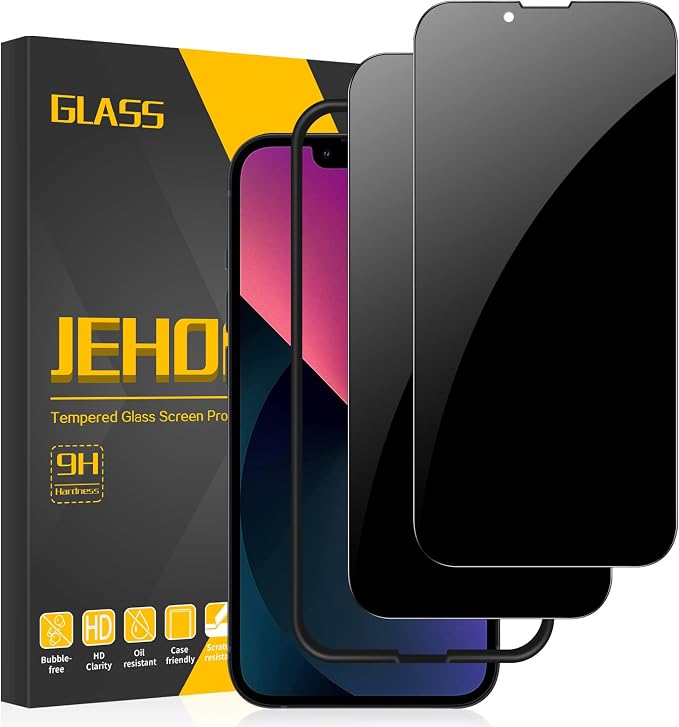 [2 Pack] Matte Privacy Glass Screen Protector Designed for iPhone 11 / iPhone XR Anti-Glare Anti-Fingerprint Install Frame 9H Tempered Glass