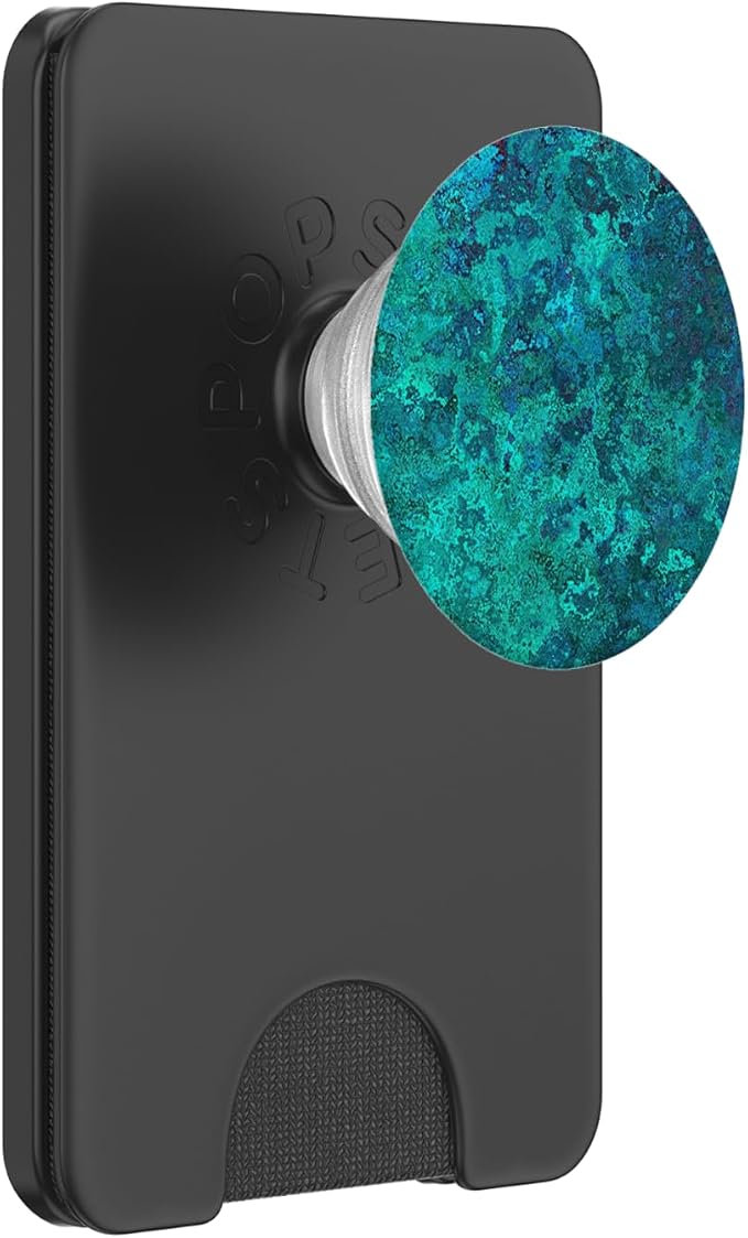 Teal Green Blue Turquoise Abstract Art PopSockets Adhesive PopGrip