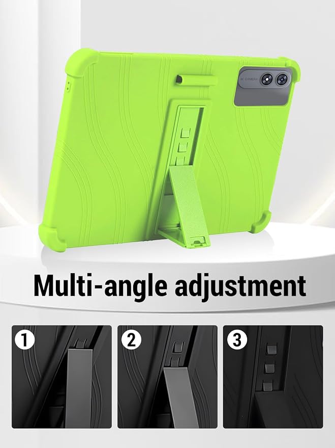 for TABWEE T60 Pro (13.4 Inch) Android 16 Tablet Protective case Shockproof Lightweight Silicone Protective Cover with Stand Child-Friendly Protection Easy to Clean Design Black.