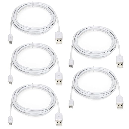 Bulk Micro USB Cable 3ft 12-Pack Android Phone Tablet Charger Charging Cord | Data Transfer Black